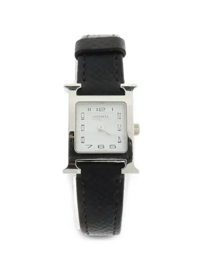 Pre-owned Hermes H Watch 24mm Watch In White