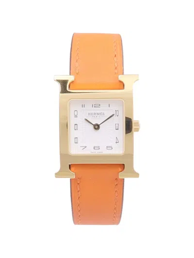 Pre-owned Hermes H Watch 30mm Watch In White