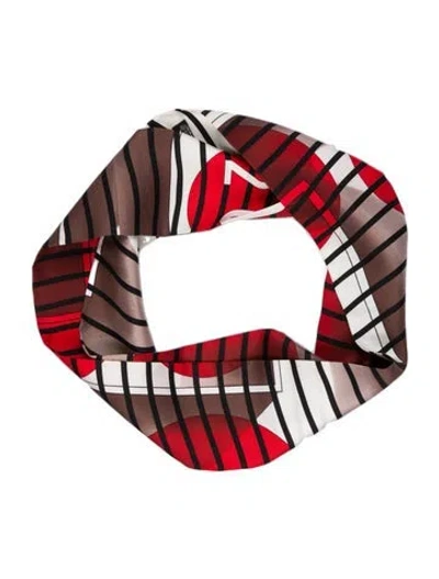 Pre-owned Hermes H2o Silk Scarf In White