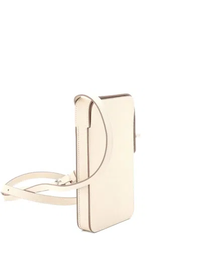 Pre-owned Hermes Hac A Box Phone Case Epsom Clutch Bag In Neutral