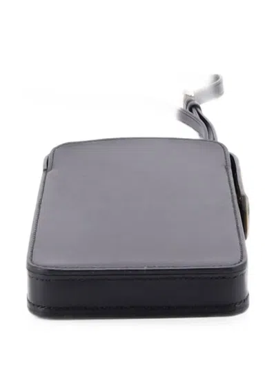Pre-owned Hermes Hac A Box Phone Case Tadelakt Crossbody Bag In Black