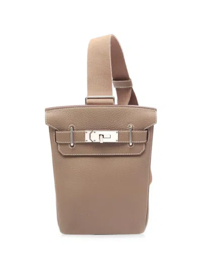 Pre-owned Hermes Hac À Dos Pm Backpack In Neutrals
