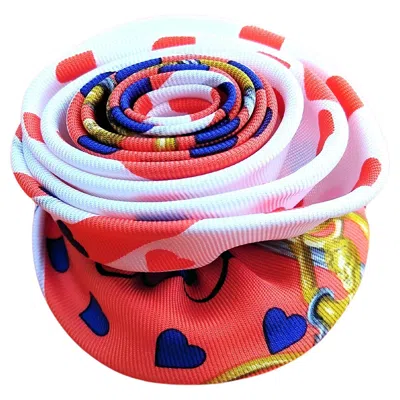 Pre-owned Hermes Hermès Hair Clip Frida Flower In Silk Hat Clip Brooch Brides De Gala Love In Sand
