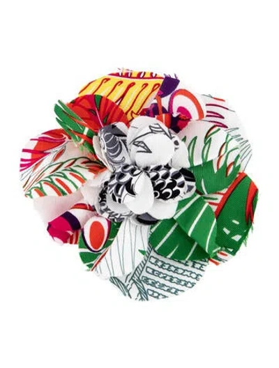 Pre-owned Hermes Hair Clip In White