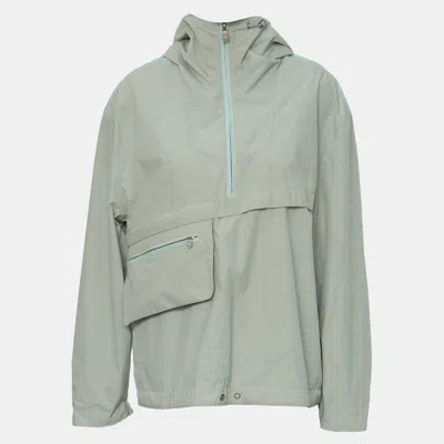 Pre-owned Hermes Half Zip Windbreaker Jacket In Grey