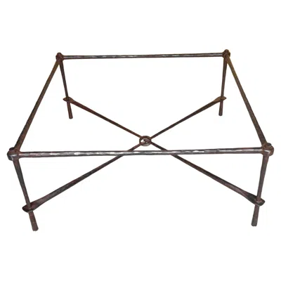 Pre-owned Hermes Hammered Iron Coffee Table By Giovanni Banci For Hermès, 1980s In Black