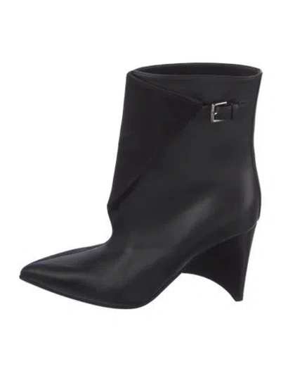 Pre-owned Hermes Hanae 85 Leather Boots In Black