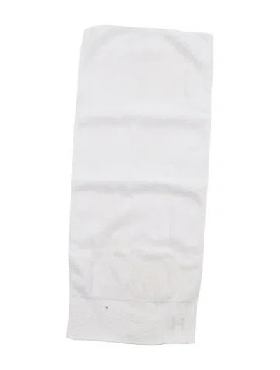 Pre-owned Hermes Hand Towel In White