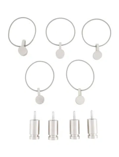 Pre-owned Hermes Hanging Scarf Display System In Silver