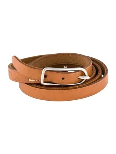 Pre-owned Hermes Hapi 3mm Bracelet In Brown
