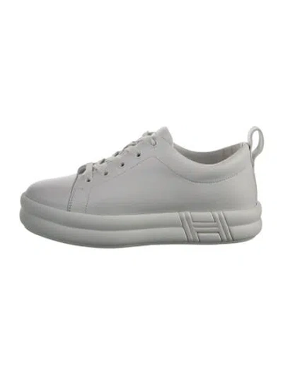 Pre-owned Hermes Happy Sneakers In White