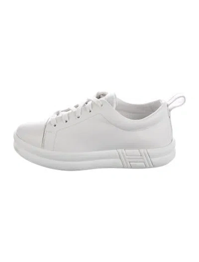 Pre-owned Hermes Happy Sneakers In White