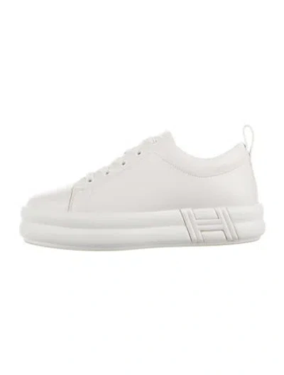 Pre-owned Hermes Happy Sneakers In White
