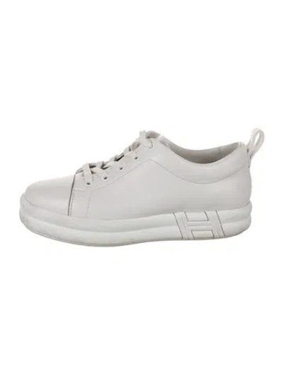 Pre-owned Hermes Happy Sneakers In White