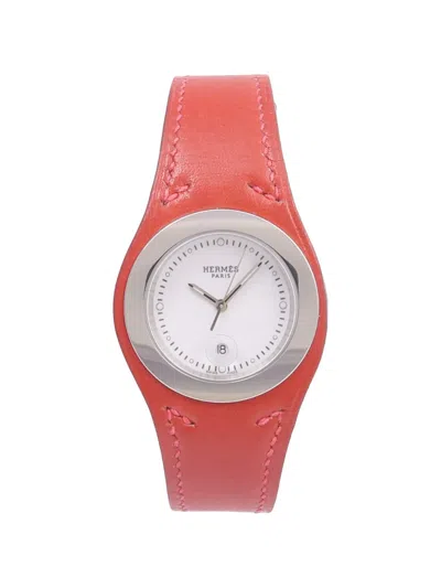Pre-owned Hermes Harnais 33mm Watch In White