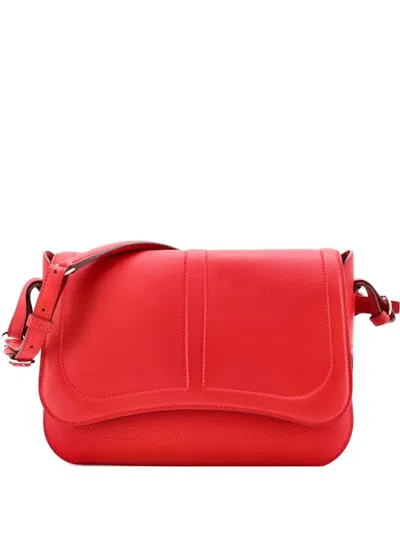 Pre-owned Hermes Harnais Epsom And Swift Shoulder Bag In Red