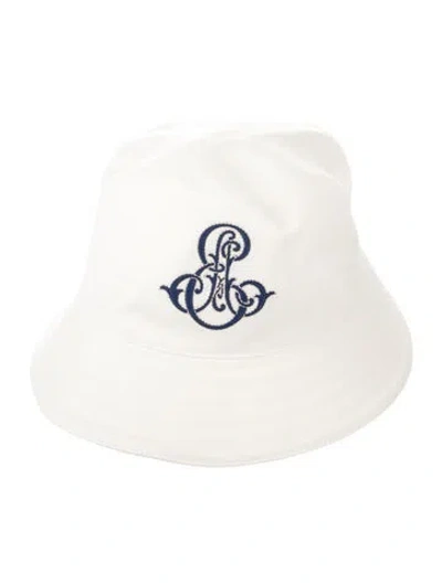 Pre-owned Hermes Harper Emile Bucket Hat In White