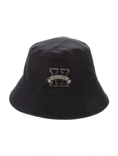 Pre-owned Hermes Harper H Sellier Bucket Hat In Black
