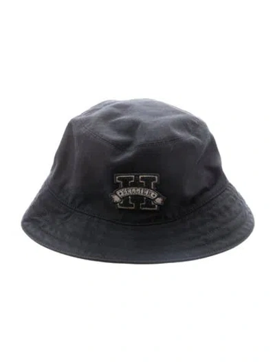 Pre-owned Hermes Harper H Sellier Bucket Hat In Black