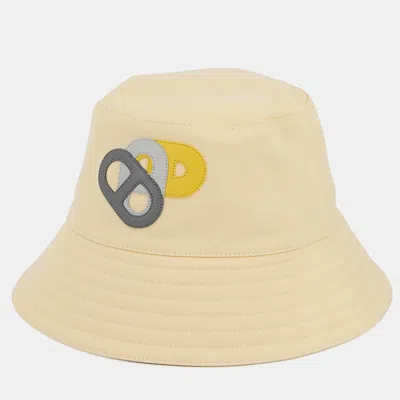 Pre-owned Hermes Hat Milo Panorama Size 58 Vanilla Cotton100% In Sand