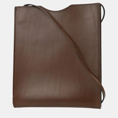 Pre-owned Hermes Havane Box Calf Onimaitou Shoulder Bag In Brown