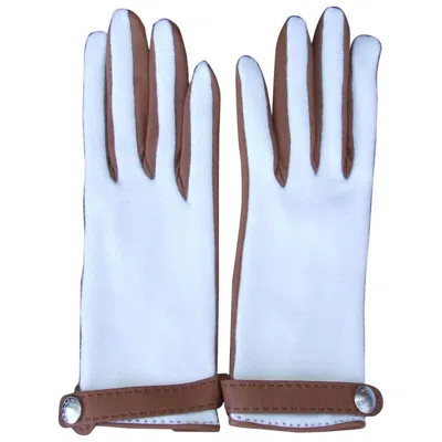 Pre-owned Hermes Hermès Helsinki Women Gloves In Cashmere And Leather Size 6, 5 In Blue