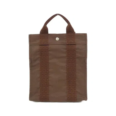 Pre-owned Hermes Her Line Brown Canvas Backpack ()