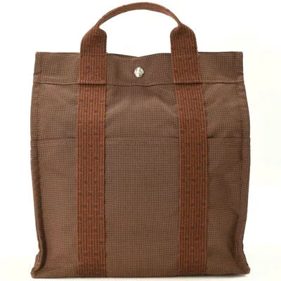 Pre-owned Hermes Her Line Brown Nylon Canvas Backpack ()