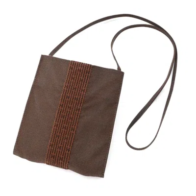 Pre-owned Hermes Her Line Brown Nylon Canvas Pochette Shoulder Bag ()
