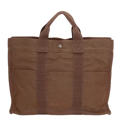 Pre-owned Hermes Her Line Brown Polyester Tote Bag ()