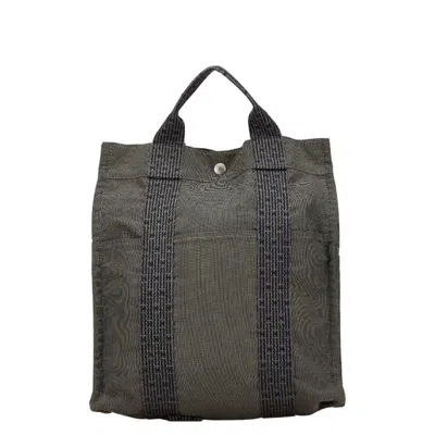 Pre-owned Hermes Her Line Gray Canvas Backpack Handbag ()