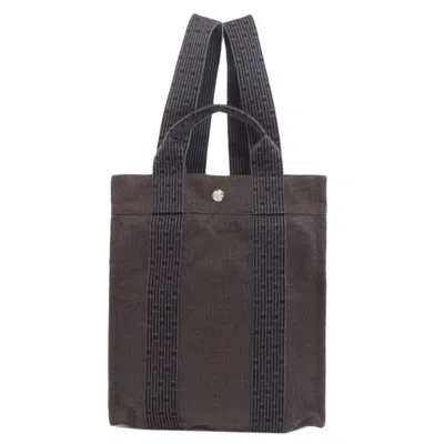 Pre-owned Hermes Her Line Gray Canvas Backpack ()