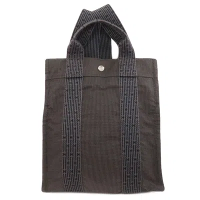 Pre-owned Hermes Her Line Gray Canvas Backpack ()