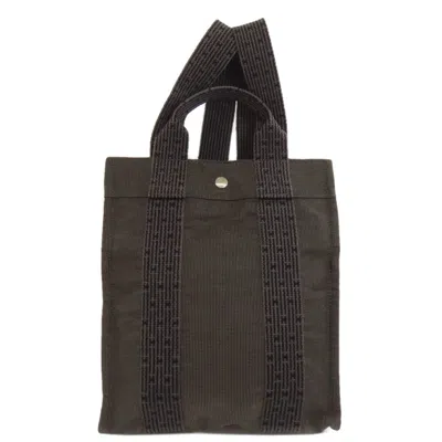 Pre-owned Hermes Her Line Gray Canvas Backpack ()