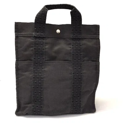 Pre-owned Hermes Her Line Gray Canvas Backpack ()