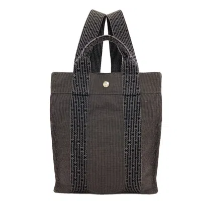 Pre-owned Hermes Her Line Gray Canvas Backpack ()