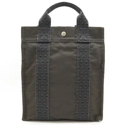 Pre-owned Hermes Her Line Gray Canvas Backpack Shoulder Bag ()