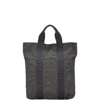 Pre-owned Hermes Her Line Gray Canvas Handbag Tote Bag ()