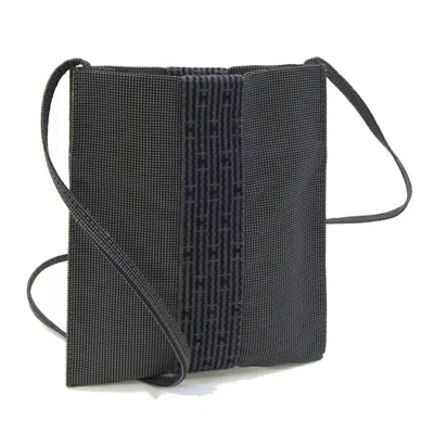 Pre-owned Hermes Her Line Gray Canvas Pochette Shoulder Bag ()