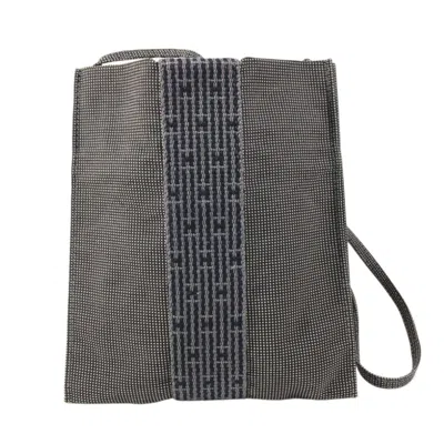 Pre-owned Hermes Her Line Gray Canvas Pochette Shoulder Bag ()