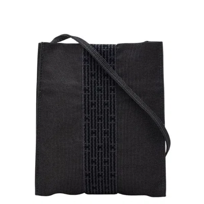 Pre-owned Hermes Her Line Gray Canvas Pochette Shoulder Bag ()