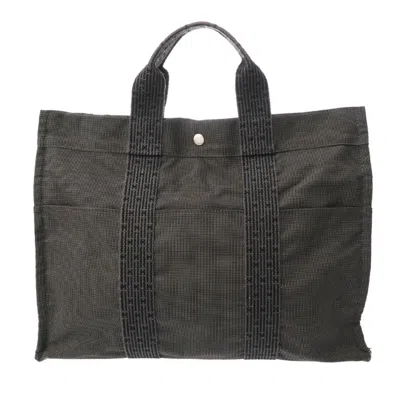 Pre-owned Hermes Her Line Gray Canvas Tote Bag ()