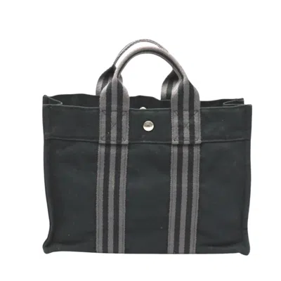 Pre-owned Hermes Her Line Gray Canvas Tote Bag ()