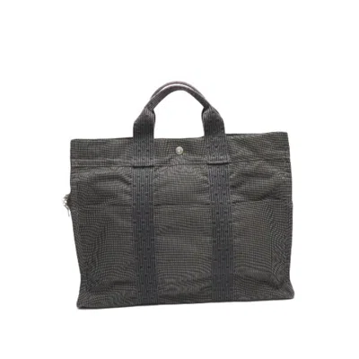 Pre-owned Hermes Her Line Gray Canvas Tote Bag ()
