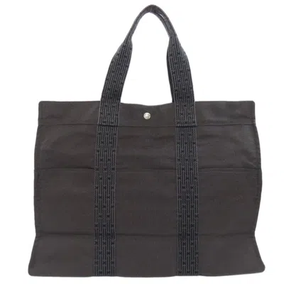 Pre-owned Hermes Her Line Gray Canvas Tote Bag ()