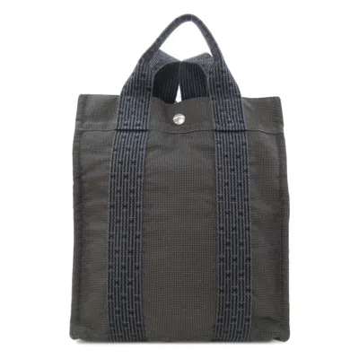 Pre-owned Hermes Her Line Gray Canvas Tote Bag ()
