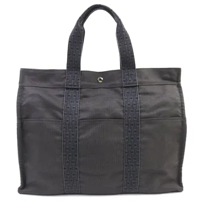 Pre-owned Hermes Her Line Gray Canvas Tote Bag ()