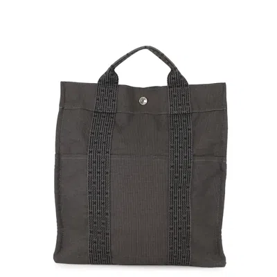 Pre-owned Hermes Her Line Gray Nylon Canvas Backpack ()