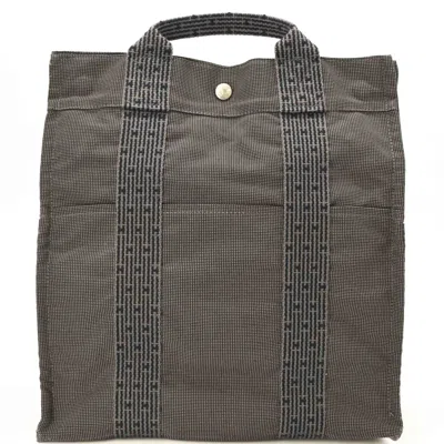 Pre-owned Hermes Her Line Gray Nylon Canvas Backpack ()