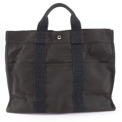 Pre-owned Hermes Her Line Gray Polyamide Polyester Tote Bag ()